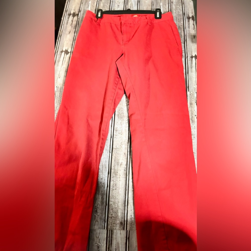 Dickies Women's Straight Leg Pants - Red